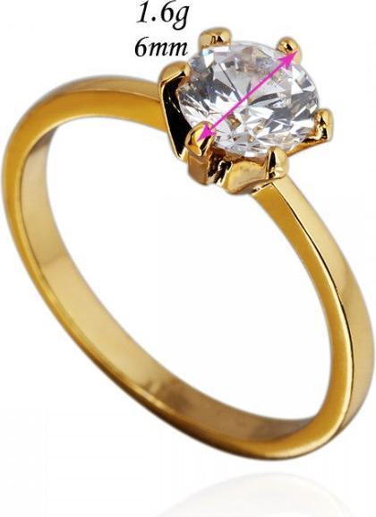 Image du produit Hermex Bague or RGP avec zirconium - Doré T. 53 (53)