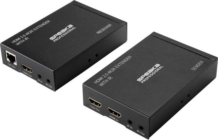 Actual product image SpeaKa Professional Extender (extension) SP HDE 300 HDMI® via network cable RJ45 60 m (Extender)