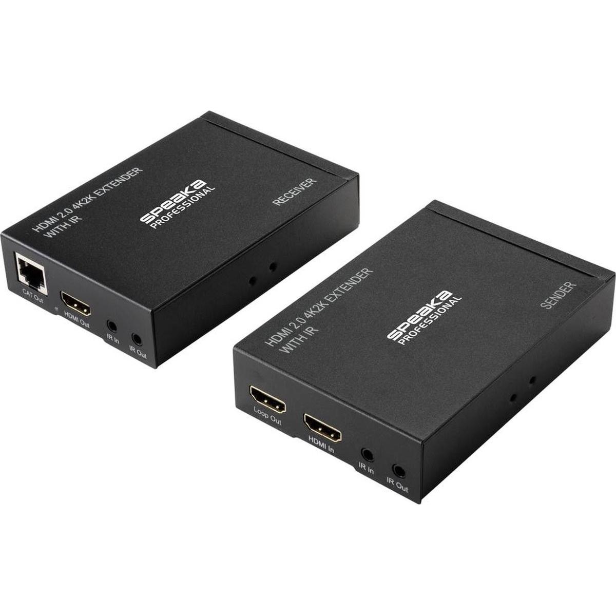 SpeaKa Professional Extender SP HDE 300 HDMI via cavo di rete RJ45 60 m (Estensore), Convertitore video