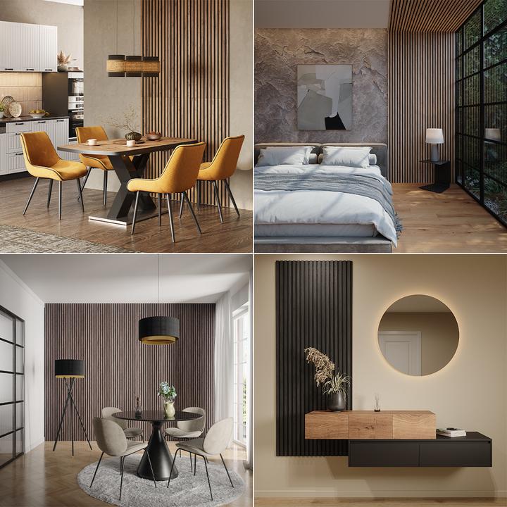 Immagine prodotto Vicco Wandpaneele Akustikpaneel, Eiche, 4 Stück (4 pz.)