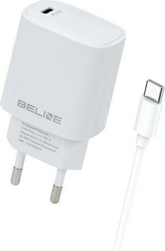Beline Ład. siec. 1x USB-C 20W + câble USB-C biała /white PD 3.0 BLNCW20C (20 W)