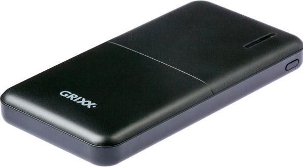 Productafbeelding Grixx Powerbank 10000mAh Micro USB & USB-C Zwart (10000 mAh)
