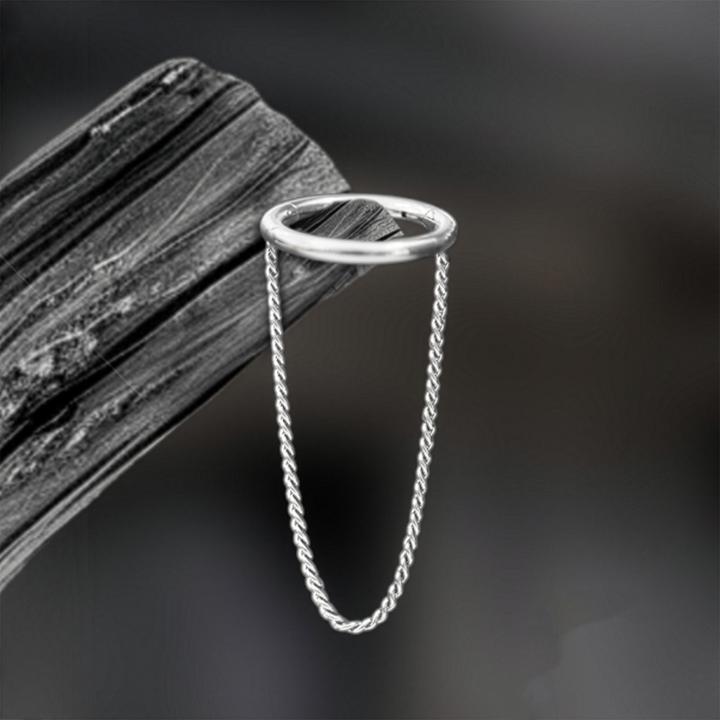 Image du produit Star Piercing Micro Segmentring klappbar silber Anhänger waagerecht Kette Basic (Acier chirurgical 316L, sans laiton)