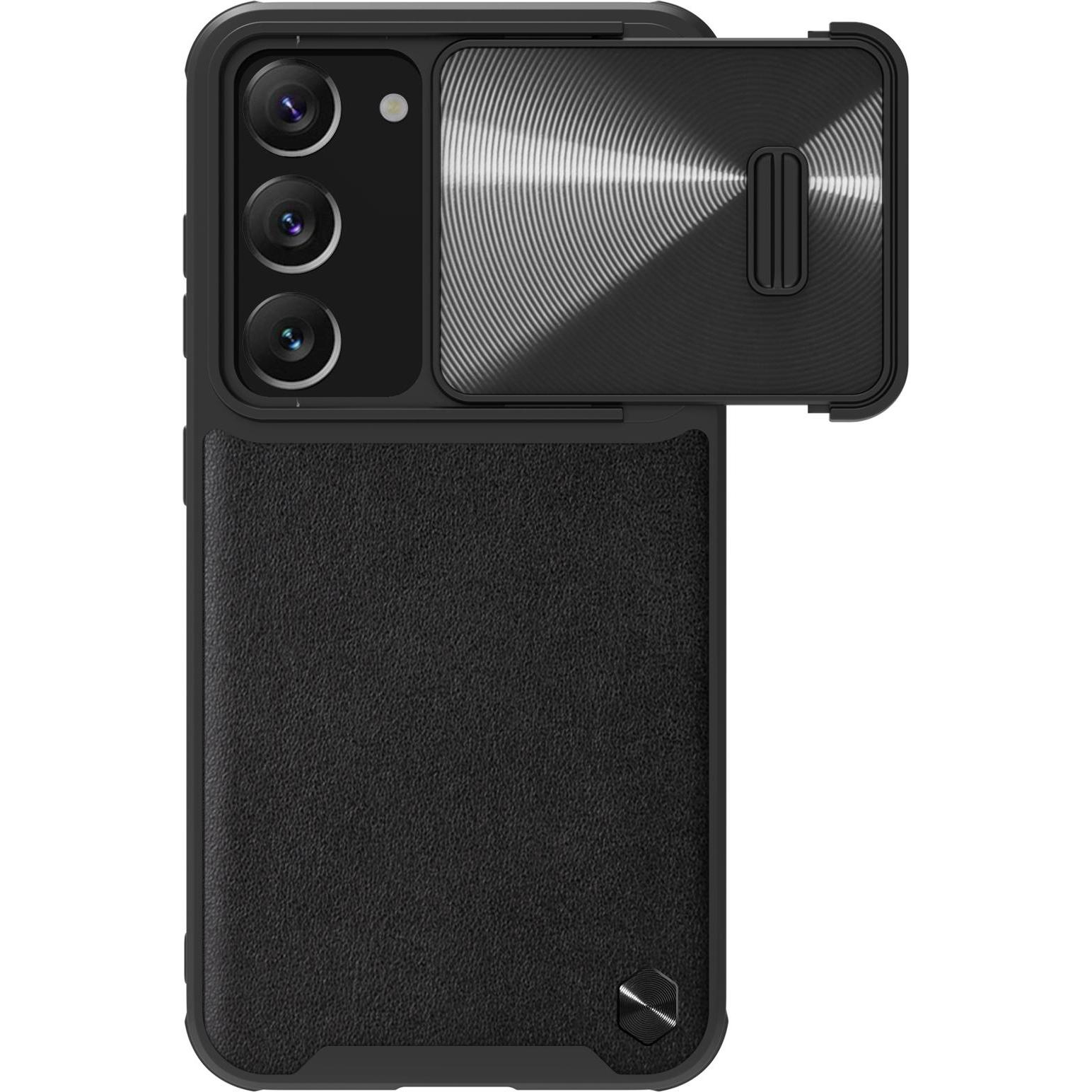 Nillkin CamShield Leather S Case per Samsung Galaxy S23+ cover con fotocamera nero (Samsung Galaxy S23+), Cover smartphone, Nero