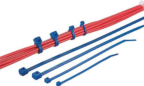 Actual product image HellermannTyton T80R-N66-BU-C1 (Plastic cable ties, 210 mm, 100 pcs.)