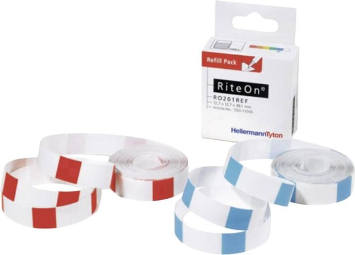 HellermannTyton RiteOn® Nachfüllpackung Etiketten je Blatt: 100 RO203REF-100-WH Weiss Inhalt: 100 St. (1.91 cm)
