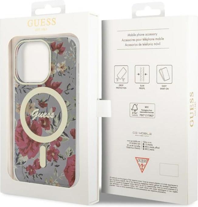 Produktbild Guess iPhone 14 Pro 6.1 hardcase Flower MagSafe (Apple iPhone 14 Pro)