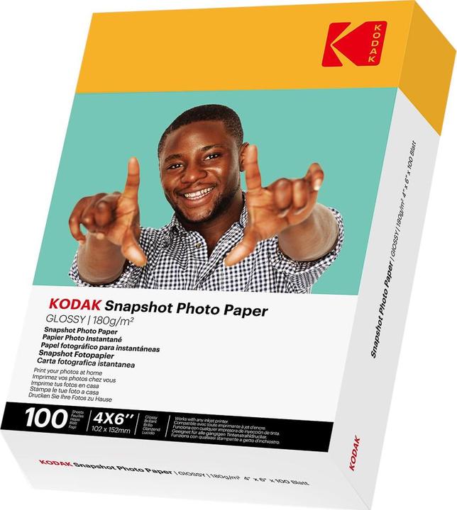 Produktbild Kodak 185Z001660 Fotopapier 10x15cm 100 (180 g/m², 1 x)