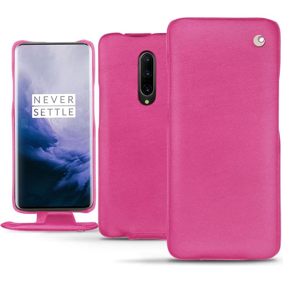Noreve Lederschutzhülle vertikal (OnePlus 7 Pro), Smartphone Hülle, Rosa