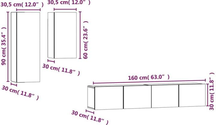 Produktbild vidaXL TV-Schrank-Set