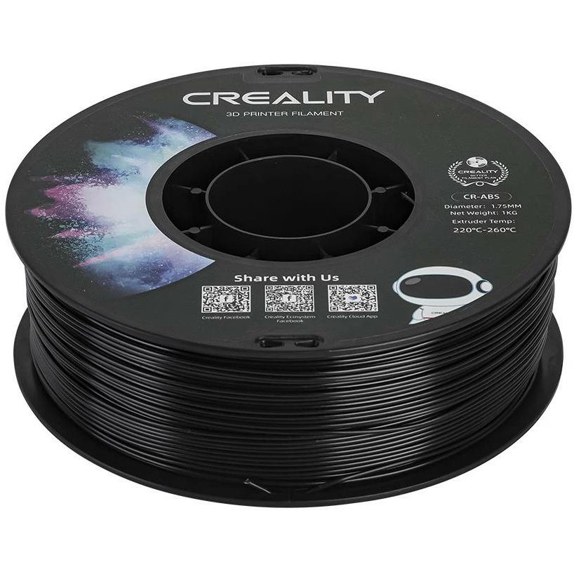 Creality Filament ABS (ABS, 1.75 mm, 1000 g, Schwarz), 3D Filament, Schwarz