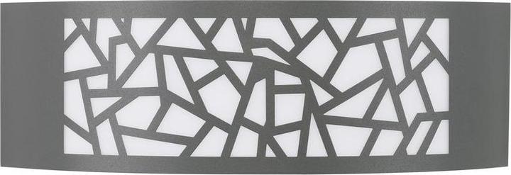 Produktbild Nova Luce ZENITH Wandleuchte E27 Grau 12W IP44 30,3x9x10cm dimmbar 9020932 (E27, IP44)