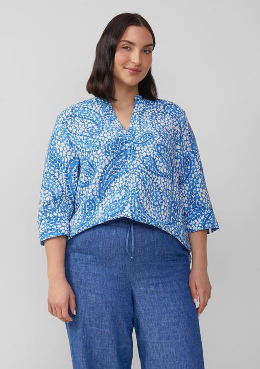 Actual product image S.Oliver Bluse Strukturierte Tunikabluse mit 3/4-Ärmeln (48)