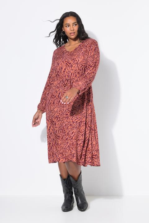 Image du produit Studio Untold Robe maxi coupe trapèze à imprimé zébré, effet cache-coeur (50, 52)