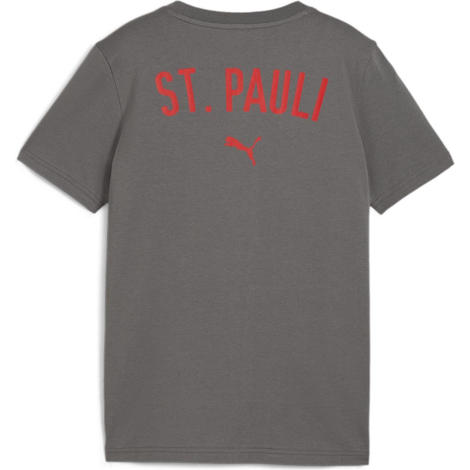 Puma, Jungen, Sportshirt, FCSP Casuals Tee Jr (116), Grau, 116