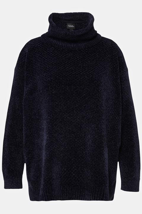 Produktbild Ulla Popken Chenille-Pullover, Oversized, Stehkragen, Langarm (50, 52)