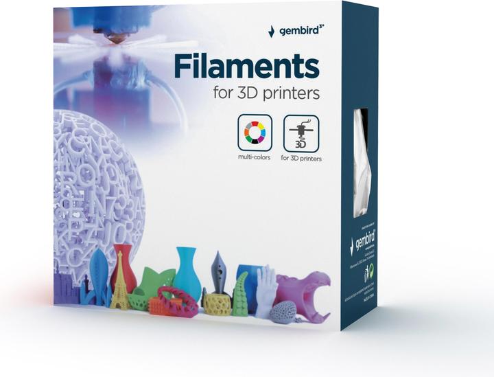Produktbild Gembird Filamentcassette PLA schmale Spule (PLA, 1.75 mm, 1000 g, Grau)