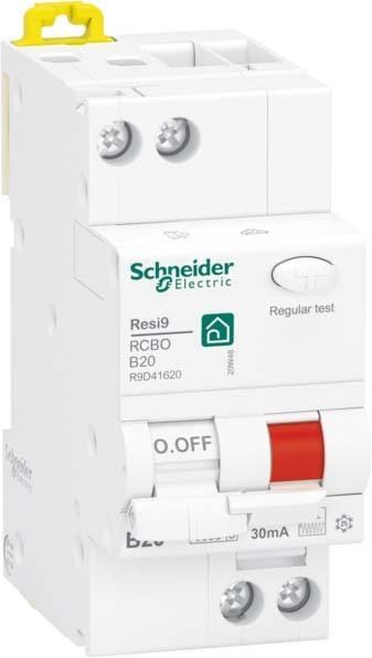Image du produit Schneider Electric SE R9D41620 Interrupteur FI/LS Resi9 1P+N 30mA