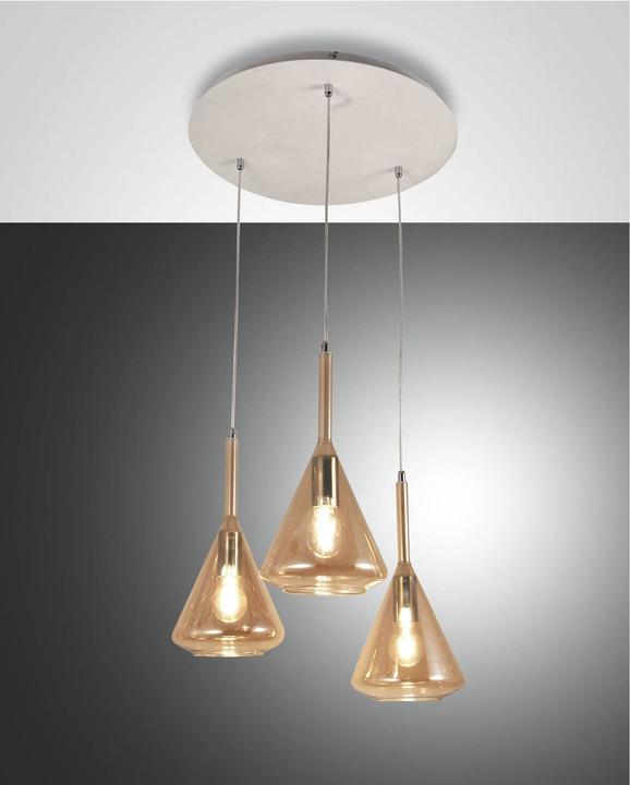 Immagine prodotto Fabas Luce Lampada a sospensione Tris E27 Ø520mm ambra (E27)