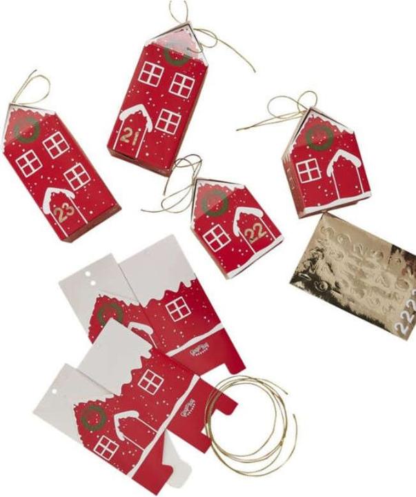 Actual product image Ginger Ray Advent Calendar Set House Boxes, 24 pcs.