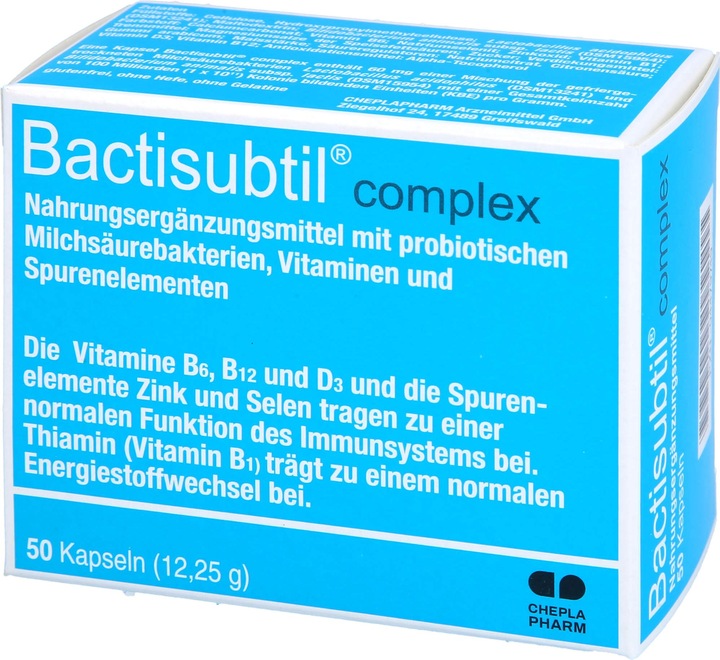Actual product image Cheplapharm Bactisubtil complex capsules, 50 capsules (50 Piece, Capsules)