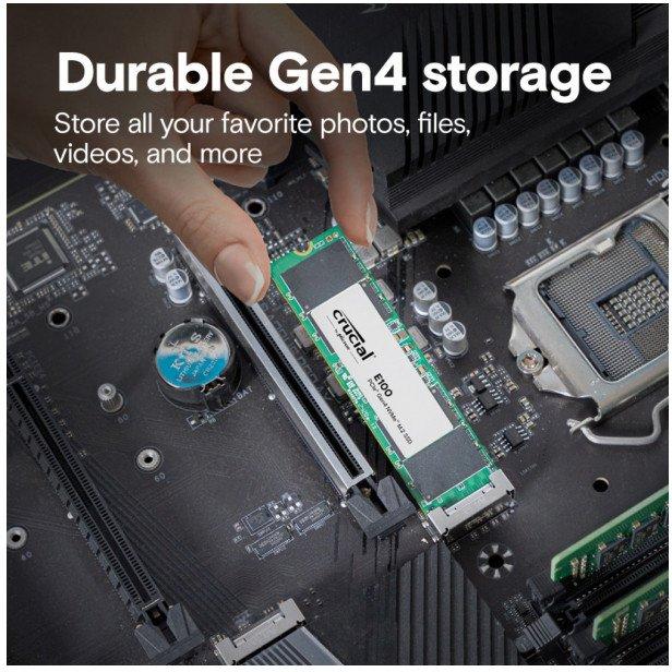 Immagine prodotto Crucial E100 (2000 GB, M.2, M.2 2280)
