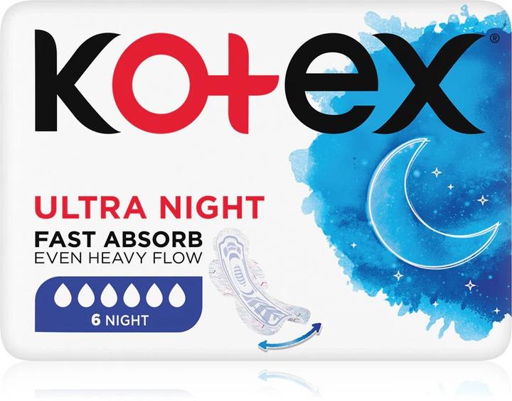 Produktbild Kotex Ultra Night 6 Damenbinden (6x)
