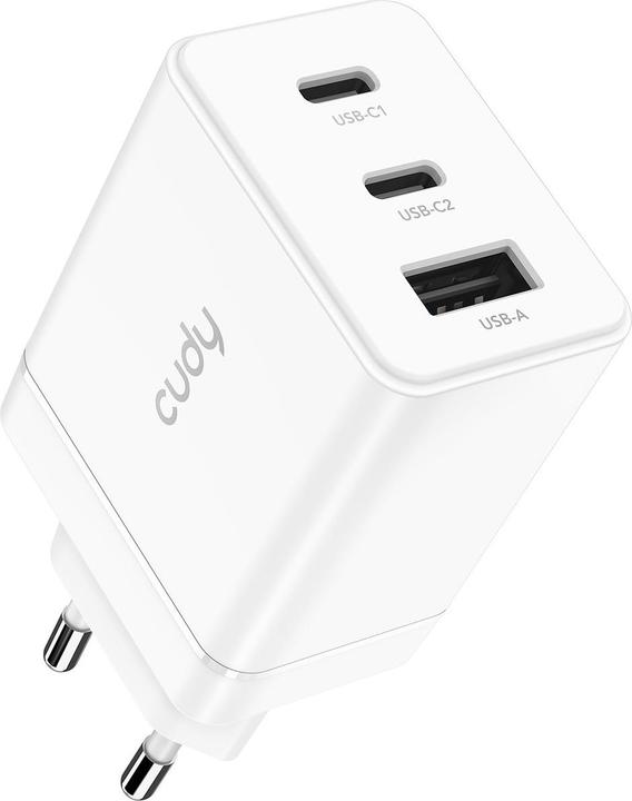 Cudy 3-Port Charger with EU Plug (67 W, 3 ports)