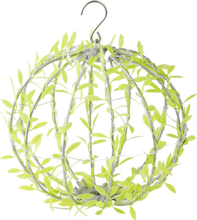 Actual product image Ideoon 4er-Set Solar Leuchtkugel im Blätterdesign - Ø20cm Gartenkugel mit 72 warmweissen LEDs - IP44 (IP44)