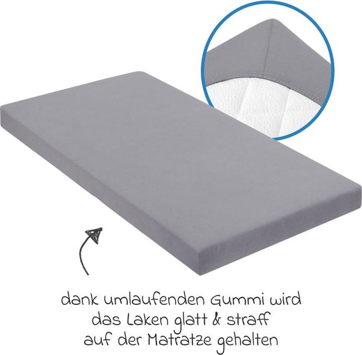 Produktbild Julius Zöllner Fix-Leintuch Jersey 90 x 40 cm, Anthracite (40 x 90 cm)