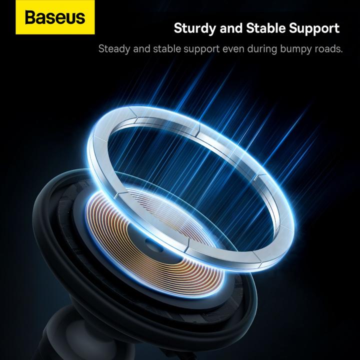 Productafbeelding Baseus Magnetische autotelefoonhouder CW01 aan ventilatierooster met autolader USB-C, 15W + 25W (zwart)