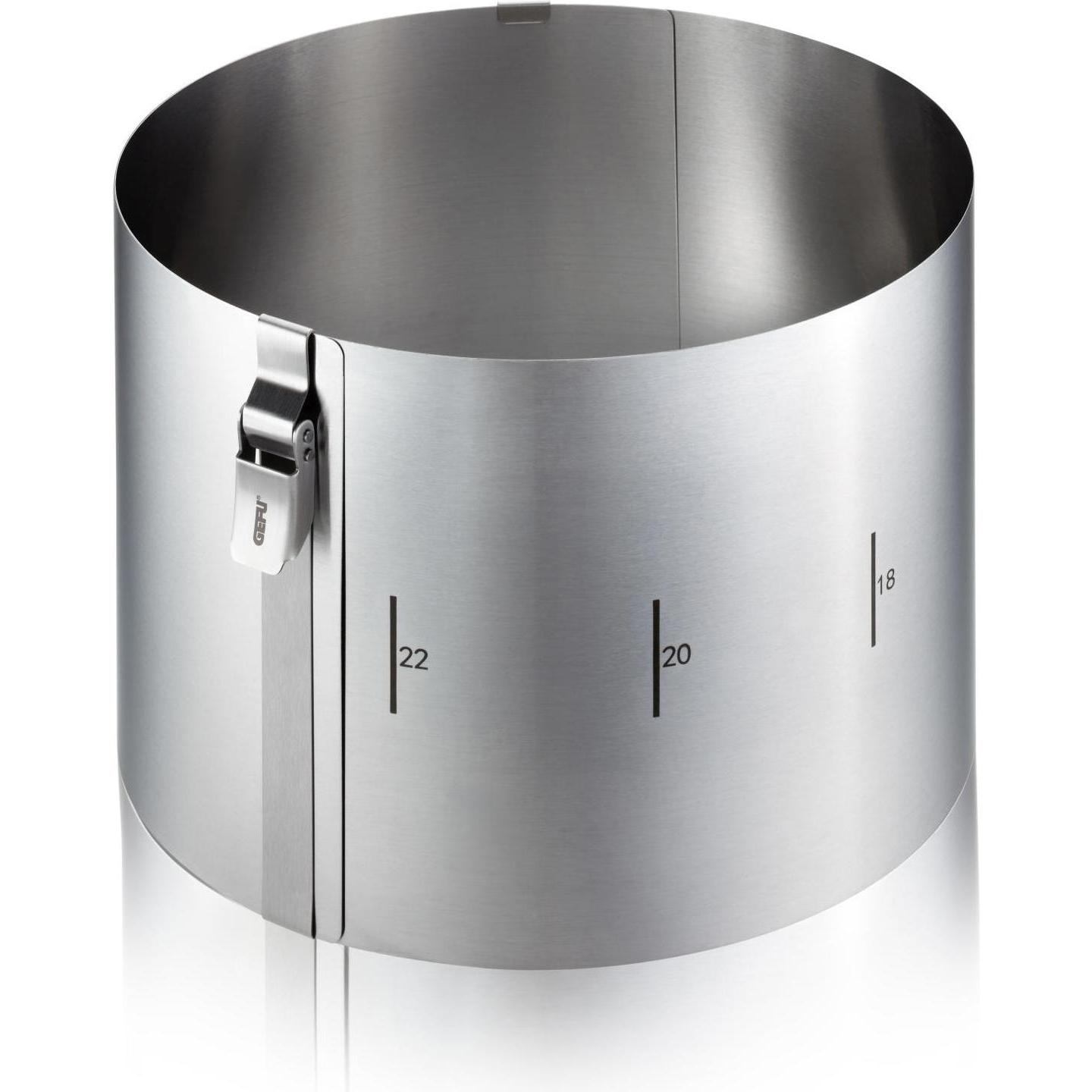 GEFU Backrahmen Tondo Clip Rund, Ø 16 cm x 15 cm, Backform, Silber