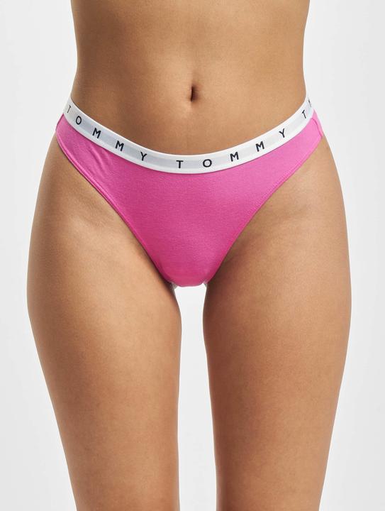 Actual product image Tommy Hilfiger Ladies 3P Thong 521 Thong Panties, Deep Crimson/Pink Amour/Deep Blue, S (S, pack of 3)