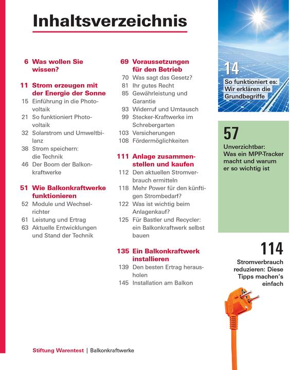 Produktbild Balkonkraftwerke (Deutsch, Stiftung Warentest, 2024)