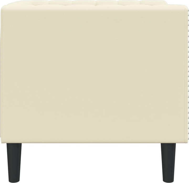 Productafbeelding VidaXL Chesterfield fauteuil loungestoel club fauteuil bank crème kunstleer