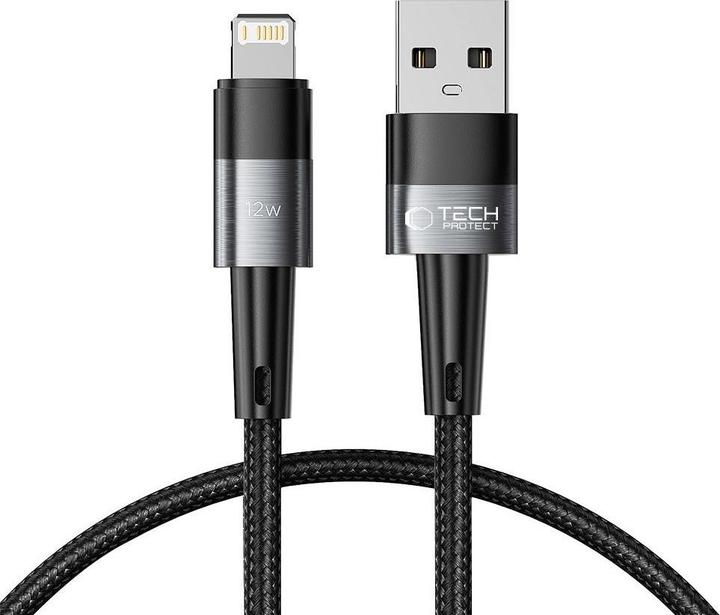 Actual product image Tech-Protect UltraBoost Lightning / Lightning cable 12W 2.4A 0.25m - grey (0.25 m, USB 3.2 Gen 1, 12 W)