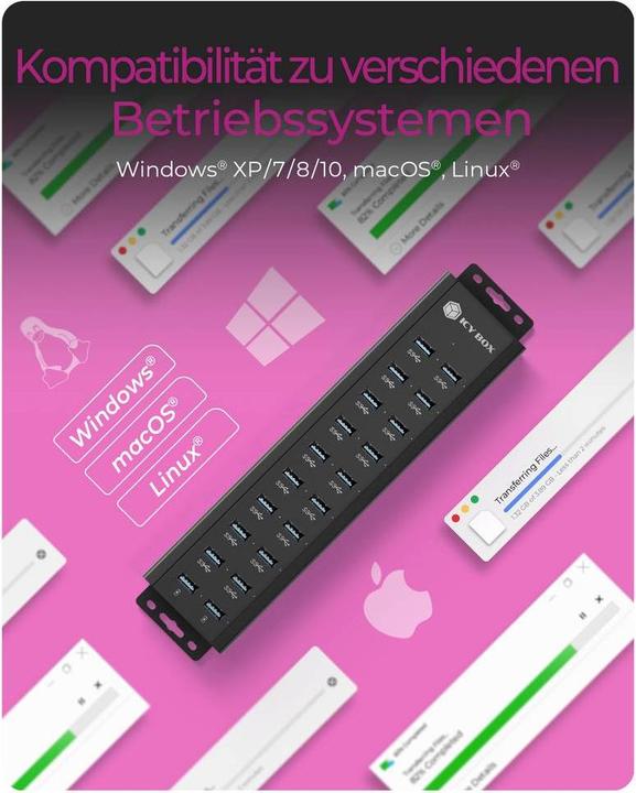 Produktbild Icy Box IB-HUB1720-U3 (20 Ports)