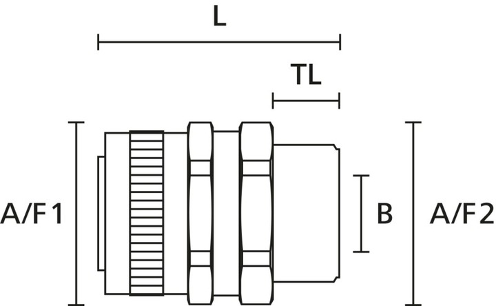 Produktbild HellermannTyton Anschlussarmatur Nennweite=16 M20 Messing, vernickelt (3.55 cm)