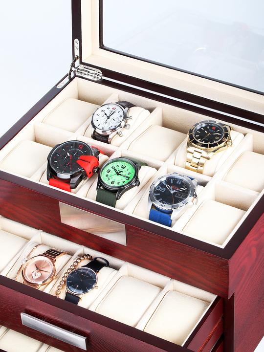 Actual product image Rothenschild Watch box RS-2350-30C for 30 watches cherry