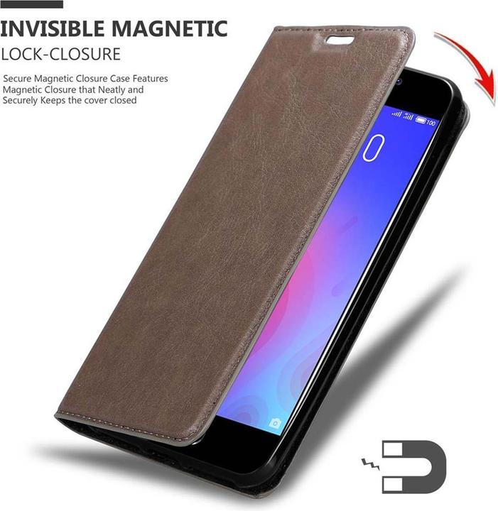 Actual product image Cadorabo Book Invisible Magnet Cover (Meizu M6)