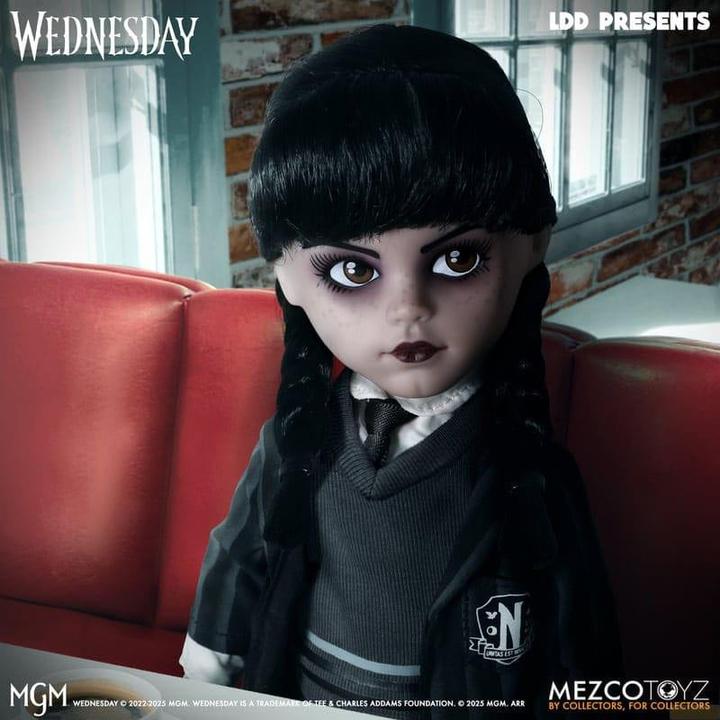 Actual product image Mezco Toys AF Wednesday Living Dead Dolls: Wednesday Acc Uniform 25cm