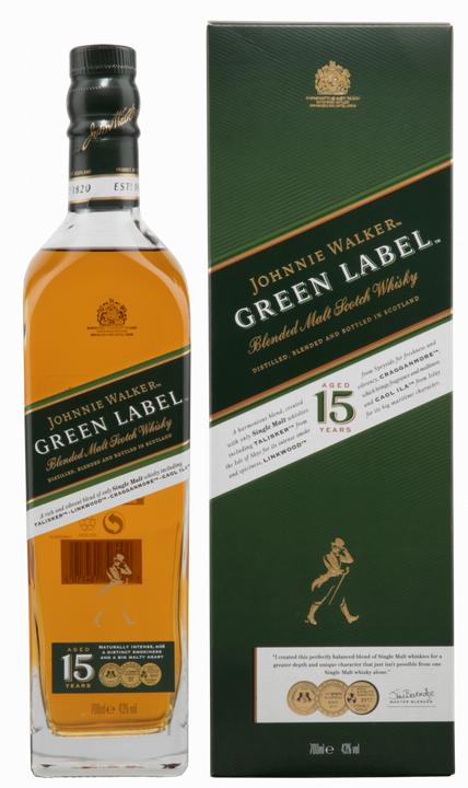 Produktbild Johnnie Walker Green Label (Blended Whisky, Scotch Whisky, 1 x 70 cl)