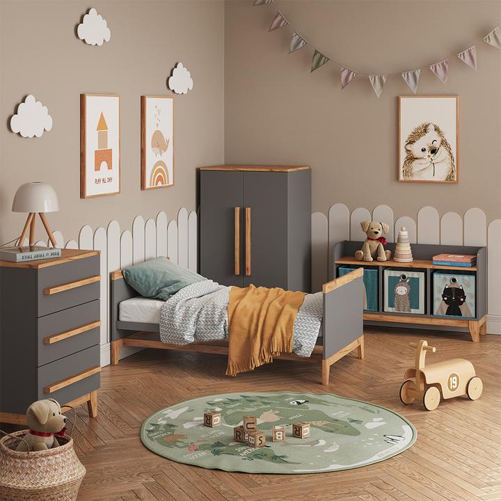 Image du produit VitaliSpa Kommode Malia, Grau/Artisan/Artisan, 60 x 88 cm mit 3 Schubladen (60 x 53.40 x 88 cm)
