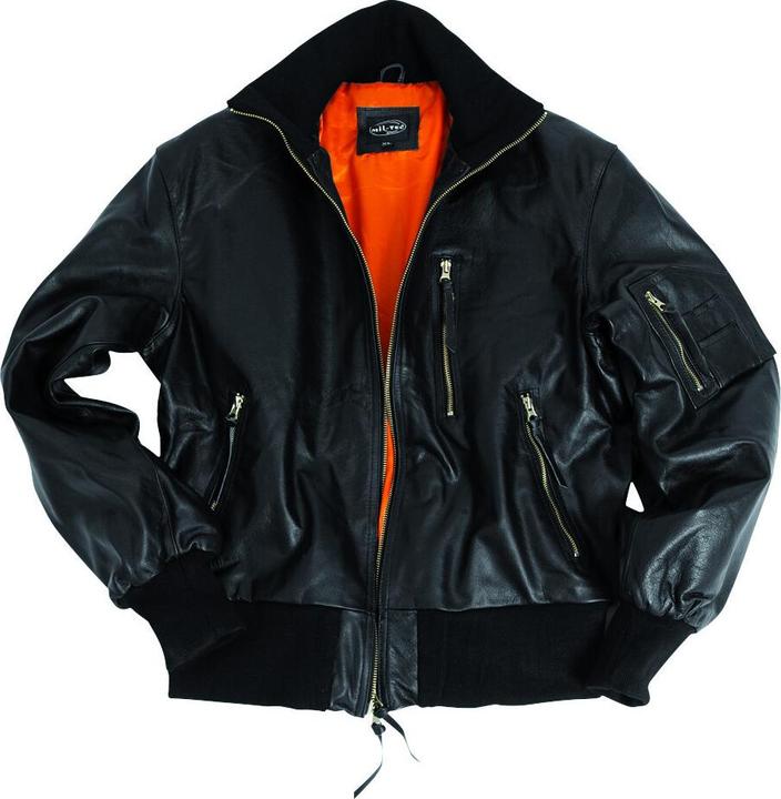 Actual product image Mil-tec Leather jacket aviator black 48 (48)
