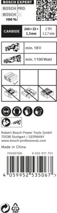 Image du produit Bosch Professional Zubehör Expert Hollow Brick S 1543 HM