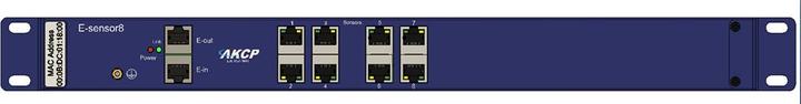 Actual product image AKCP E-Sensor8 - Extension module, 8 ports and DIN mounting set