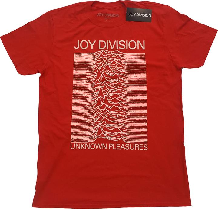 Joy Division Unknown Pleasures White On Red