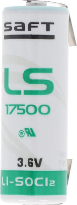 Actual product image Saft Batterie LS17500 Lithium, Size A, mit Lötfahne U-Form (1 pcs., AA, 3600 mAh)