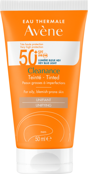 Image du produit Avène Cleanance solaire teinté (Crème solaire visage, SPF 50+, 50 ml, 70 g)