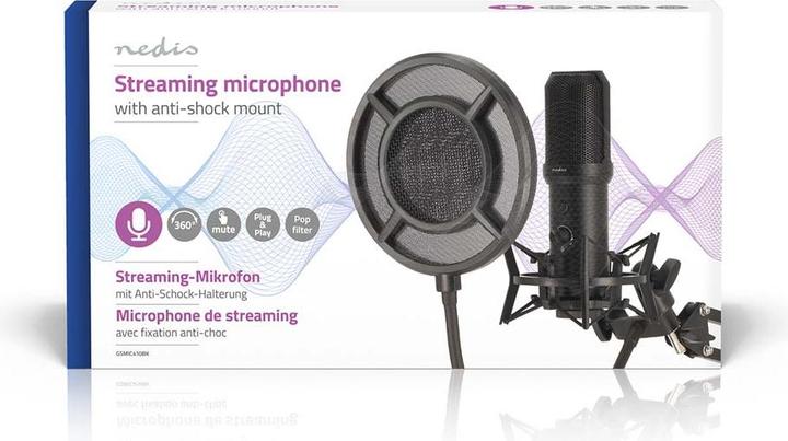 Immagine prodotto Nedis Microfono da gioco | Utilizzato per: Desktop / Notebook | USB Tipo-A | Interruttore On/Off | Filtro